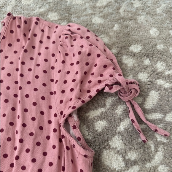 Gal Meets Glam‎ Corinne Pink Polka Dot Dress Size 4 Petite - Picture 7 of 13